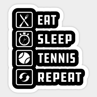 Tennis Player - Eat Sleep Tennis Repeat Sticker